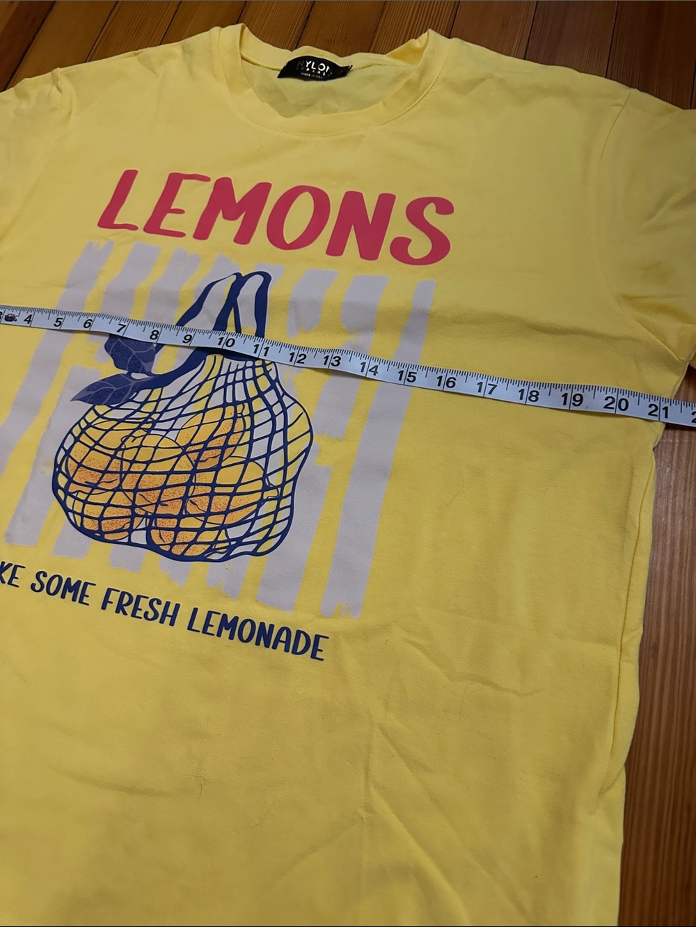 Nylon Apparel Yellow 'Lemons' Graphic Short Sleeve Tee